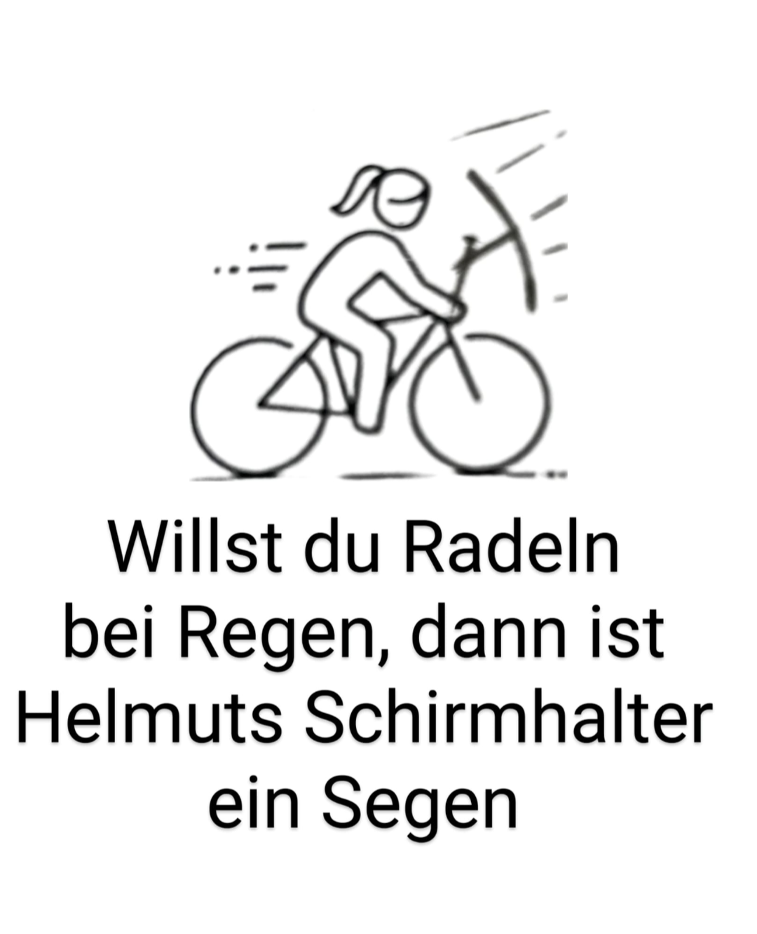 Helmuts Schirmhalter – Willst du Radeln bei Regen, dann ist Helmuts Schirmhalter ein Segen